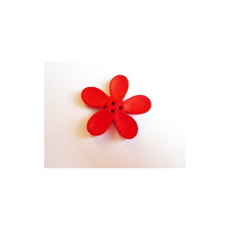 BOUTON ORCHIDEE 40MM ROUGE