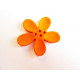 BOUTON ORCHIDEE 40MM ORANGE