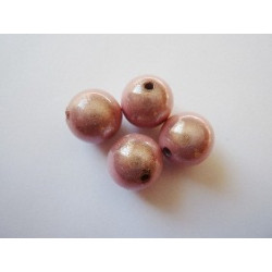 PERLE MAGIQUE 14MM ROSE POUDRE X 4