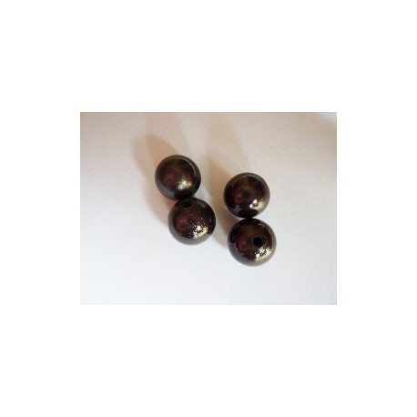 PERLE MAGIQUE 14MM GRIS FONCE X 4