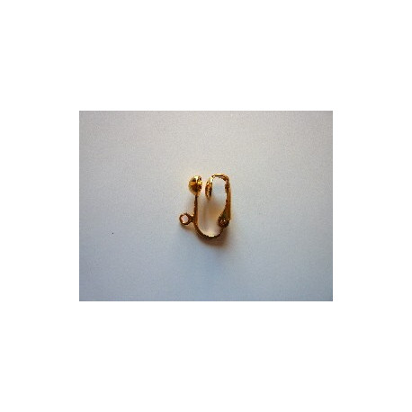 SUPPORT DE BOUCLE D'OREILLE A CLIP COULEUR DORE