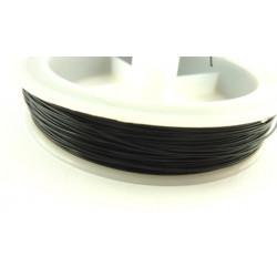 FIL CABLE NOIR  0.6MM X 30 mètres