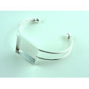 BRACELET CARRE A DECORER COULEUR ARGENT