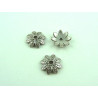 CALOTE FLEUR 8 PETALES X4 couleur argent