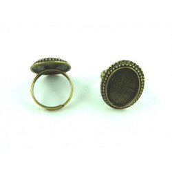 SUPPORT DE BAGUE  OVAL BRONZE ANTIQUE