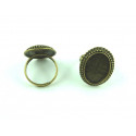 SUPPORT DE BAGUE  OVAL BRONZE ANTIQUE