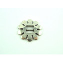 PASSANT FLEUR 20MM COULEUR ARGENT