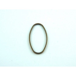 ANNEAU FERME OVAL 30X15MM BRONZE x4