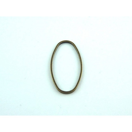 ANNEAU FERME OVAL 30X15MM BRONZE x4