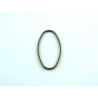 ANNEAU FERME OVAL 30X15MM BRONZE x4