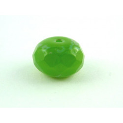 PERLE 14MM POTIRON A FACETTES VERT POMME