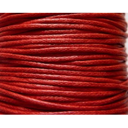 COTON CIRE ROUGE 1mm