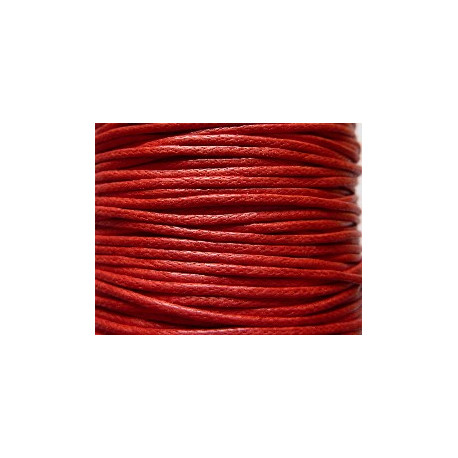 COTON CIRE ROUGE 1mm