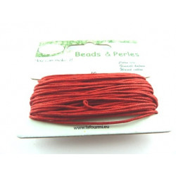 COTON CIRE 1MM ROUGE X 10M