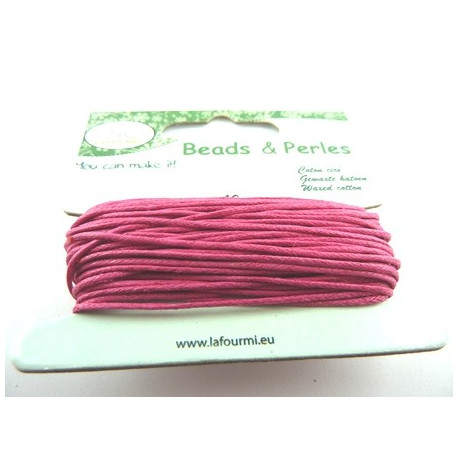 COTON CIRE 1MM FUCHSIA X 10M