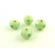 PERLE ARTISANALE INDIENNE A POIS "VERT" x5