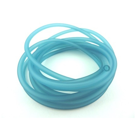 TUBE CREUX PVC 4MM  TURQUOISE