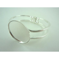 SUPPORT DE BRACELET OUVERTURE A RESSORT PLATINE 30MM