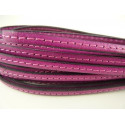 CUIR PLAT SURPIQUE FUSHIA 5X2MM X 10CMS