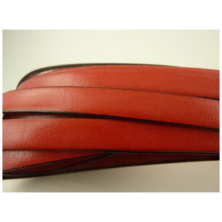 CUIR PLAT ROUGE 10X2MM X10CMS