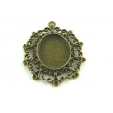 PENDENTIF A DECORER BRONZE ANTIQUE 45MMX 37MM