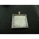 SUPPORT DE PENDENTIF CARRE TORSADE 29X29MM