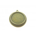 SUPPORT DE PENDENTIF ROND BRONZE  32MM