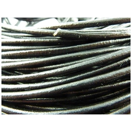 CORDON CUIR 3MM NOIR