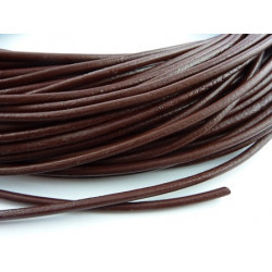 CORDON CUIR 3MM CHOCOLAT