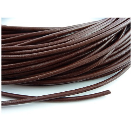 CORDON CUIR 3MM CHOCOLAT