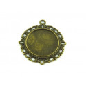 PENDENTIF ROND 28MM BRONZE 