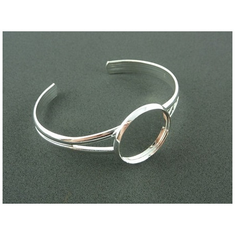 BRACELET A DECORER PLATINE  A REBORD 25MM