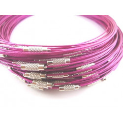 TOUR DE COU CABLE FUSCHIA