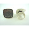 SUPPORT DE BAGUE CARRE 25MM BORDS ARRONDIS