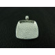 SUPPORT DE PENDENTIF CARRE 25X25 IRREGULIER ARGENT BRILLANT  