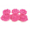 FLEURS AU CROCHET x  6 FUCHSIA