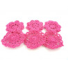 FLEURS AU CROCHET x  6 FUCHSIA