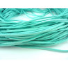 LACET PLAT SUEDINE 1 METRE TURQUOISE