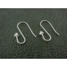 SUPPORT BOUCLE D'OREILLE CROCHER "S" COULEUR ARGENT la paire