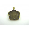 SUPPORT DE PENDENTIF FLEUR 26MM BRONZE