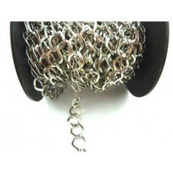 CHAINE MAILLE GOURMETTE LOSANGE 17X13MM