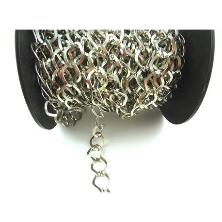 CHAINE MAILLE GOURMETTE LOSANGE 17X13MM