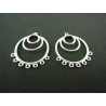 MAXI CHANDELIERS ARGENT 40X32MM la paire