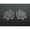CHANDELIER ATTRAPE REVES ARGENT  X 2