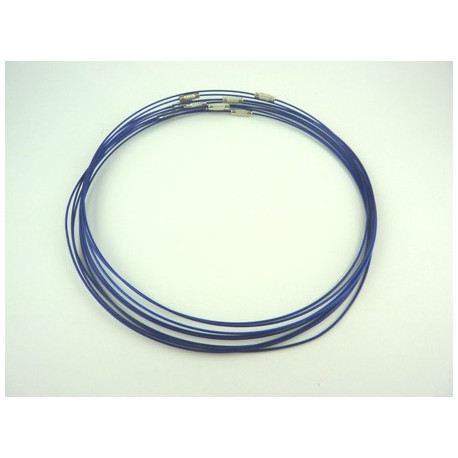 TOUR DE COU CABLE BLEU