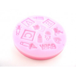 MOULE SILICONE ROSE THEME BEBE