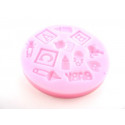 MOULE SILICONE ROSE THEME BEBE