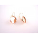 SUPPORT DE BOUCLE D'OREILLE RONDE A SERTIR ROSE DORE