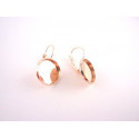 SUPPORT DE BOUCLE D'OREILLE RONDE A SERTIR ROSE DORE