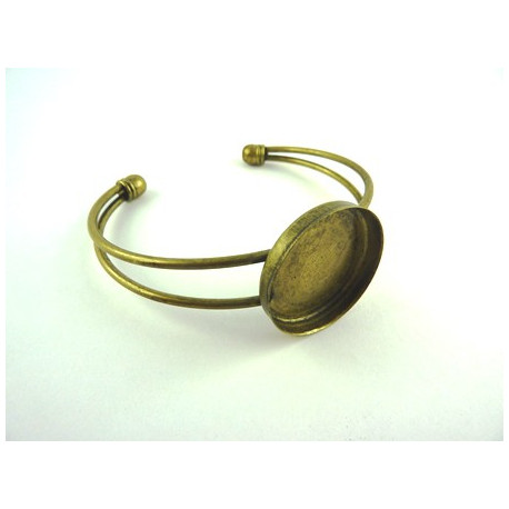 SUPPORT DE BRACELET A DECORER 25mm BRONZE